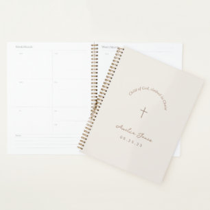Agenda Regalo de bautismo personalizado Planner a través 