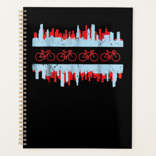 Agenda Regalo de bicicleta con bandera ciclista de Chicag