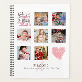 Agenda Regalo de COLLAGE DE FOTOS de GODMOTHER con verso