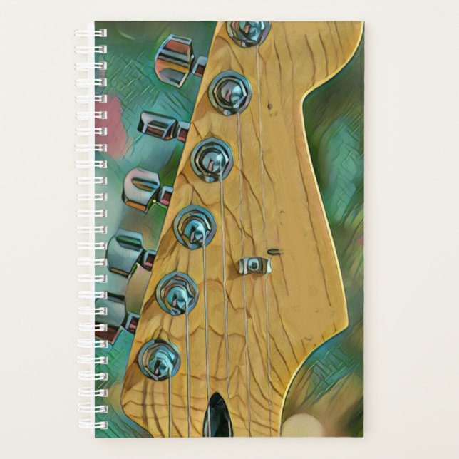 Agenda regalo de cumpleaños de guitarrista (Anverso)