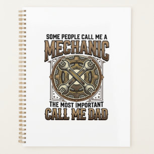 Agenda Regalo de Día del Padre Mecánico Antiguo Diseño de