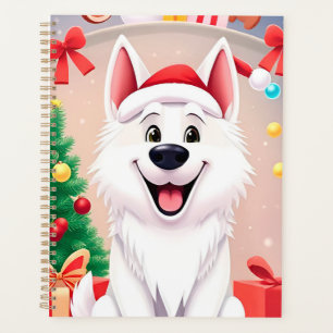 Agenda Regalo de Gorro de Santa para Perro Navidad Blanca