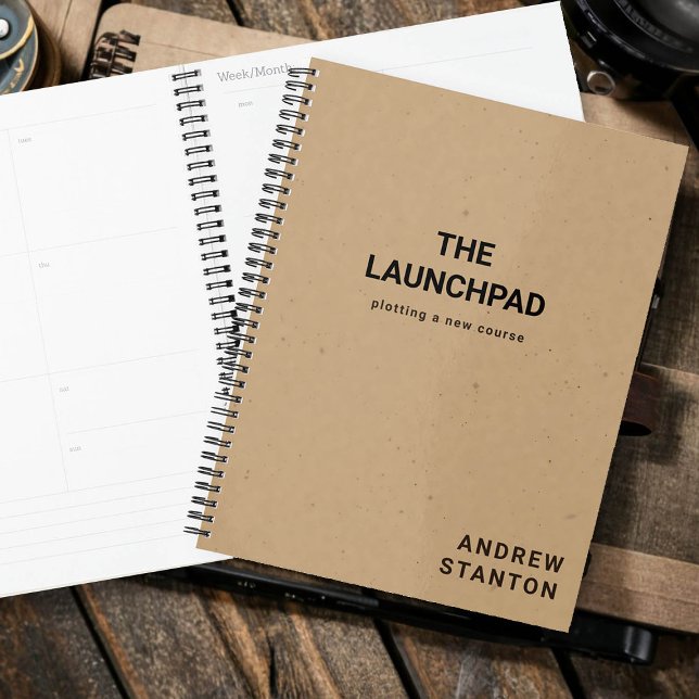 Agenda Regalo de graduación de niño simple y moderno de p (graduation gift craft paper planner launchpad personalized elegant simple modern)