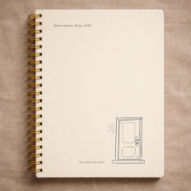 Agenda Regalo de introvertido quietud soledad puerta cerr (Subido por el creador)