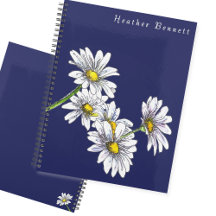 Regalo de Navidad boho floral de margarita acuarel