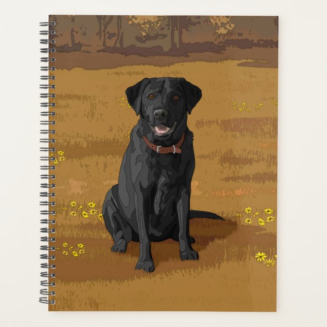 Agenda Regalo de Perro Lover de Labrador Negro (Anverso)