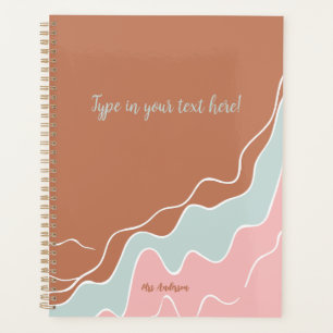 Agenda regalo de personalizado moderno bohemio personaliz