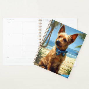 Agenda Regalo de verano del australiano Terrier On Beach