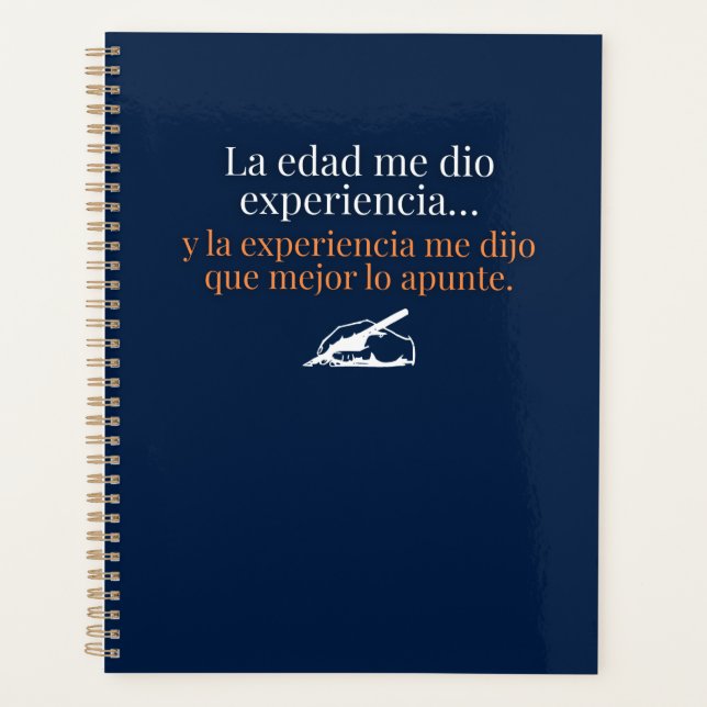 Agenda Regalo divertido en azul para alcalde (Anverso)