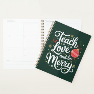 Agenda Regalo divertido para profesores: Navidad, enseña,