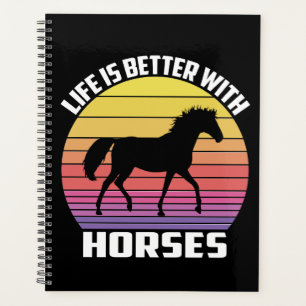 Agenda Regalo ecuestre Noche Niña Caballo Negro Lover Da