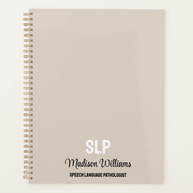 Agenda Regalo patólogo de lenguaje de voz SLP personaliza (Anverso)