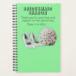 Agenda Regalo Personalizado de Flor para Damas de Honor