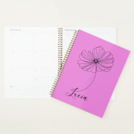 Agenda Regalo personalizado de flores de nacimiento de co
