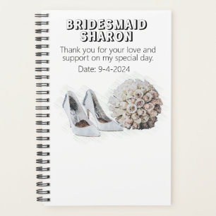 Agenda Regalo Personalizado de Flores para Damas de Honor