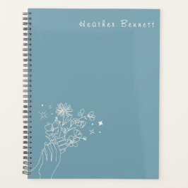 Agenda Regalo personalizado de flores silvestres boho tea