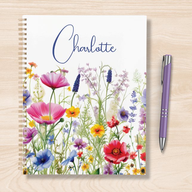 Agenda Regalo personalizado de nombre de flor silvestre c (Subido por el creador)