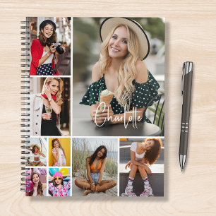 Agenda Regalo personalizado de nueve fotos en collage con