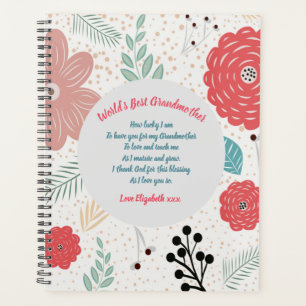 Agenda REGALO - Poemas de la abuela de los nietos - PERSO