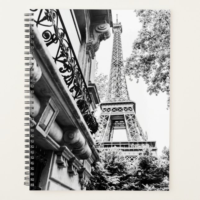 Agenda Regalo temático de París en blanco y negro (Anverso)