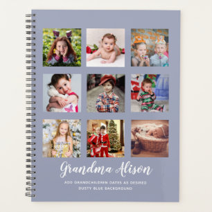 Agenda REGALOS DE COLLAJE DE FOTOS DE ABUELOS - Azul Polv