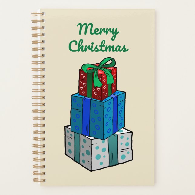 Agenda Regalos envueltos en una Navidad (Anverso)