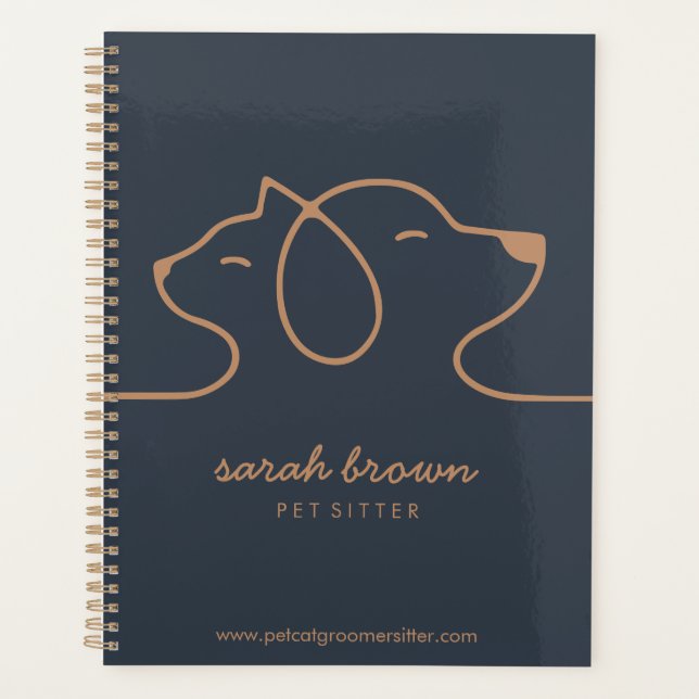Agenda Registro de cuidado profesional de mascotas (Anverso)