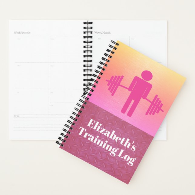 Agenda Registro de entrenamiento del gimnasio de elevació (Demostración)