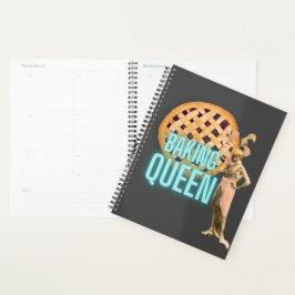 Agenda Reina de hornear de cosecha de vintage en gris