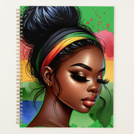 Agenda Reina negra melanina sista chicas mágicos de piel 