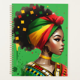 Agenda Reina negra melanina sista chicas mágicos de piel 