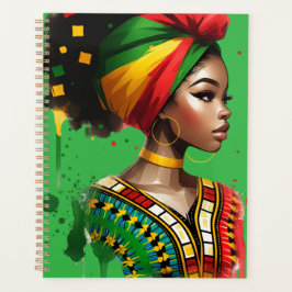 Agenda Reina negra melanina sista chicas mágicos de piel 