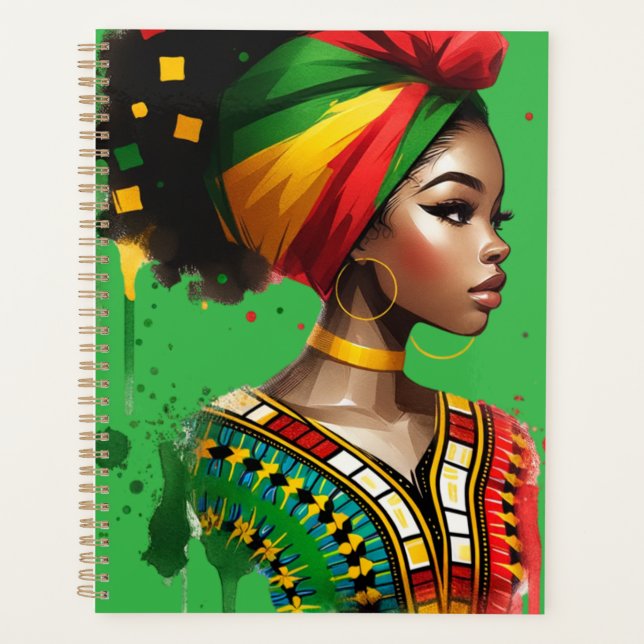 Agenda Reina negra melanina sista chicas mágicos de piel  (Anverso)