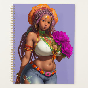 Agenda Reina negra melanina sista chicas mágicos de piel