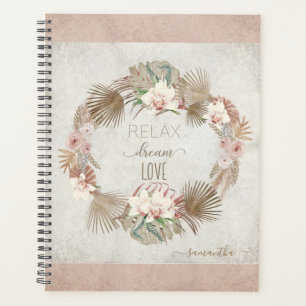 Agenda Relax Dream Love Rubor Siled Tropical Floral Name