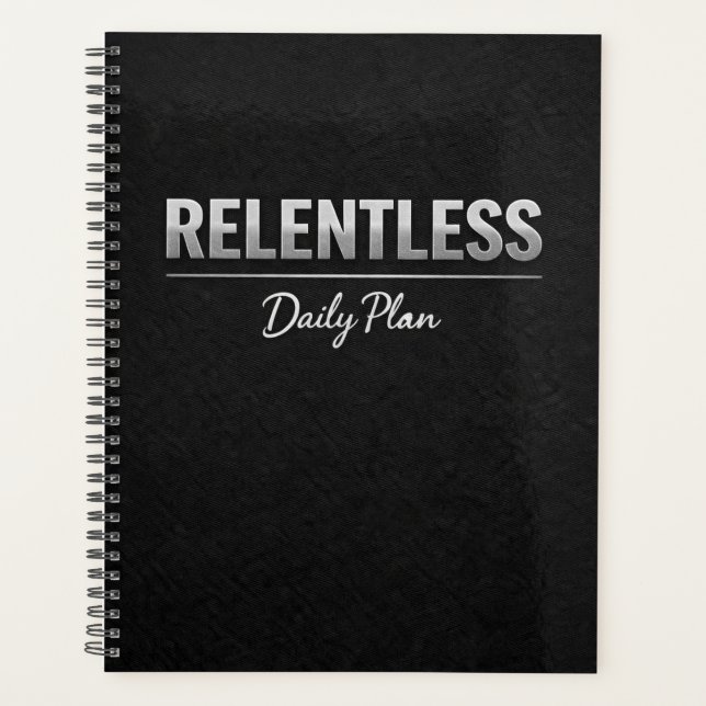 Agenda Relentless Daily Plan Planner (Anverso)