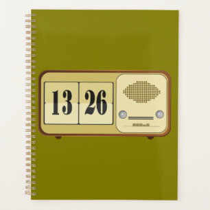 Agenda Reloj Radio Flip Vintage Retro