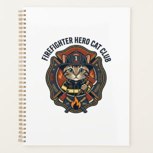 Agenda Remera gráfica de gato héroe bombero - Arte de bom