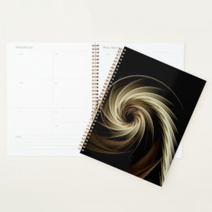 Agenda Remolino Dorado Sobre Negro