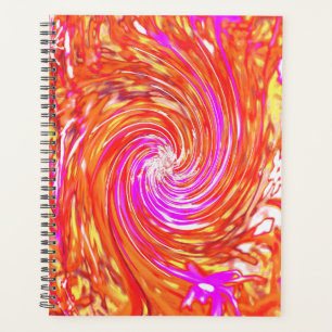 Agenda Remolino Floral Magenta Retro y Colores de Otoño