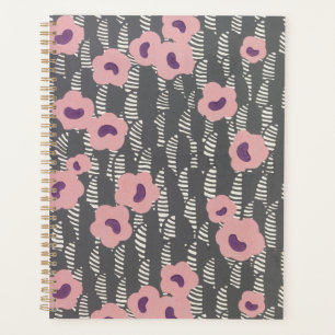 Agenda René Crevel vintage Art Deco floral rosa francés