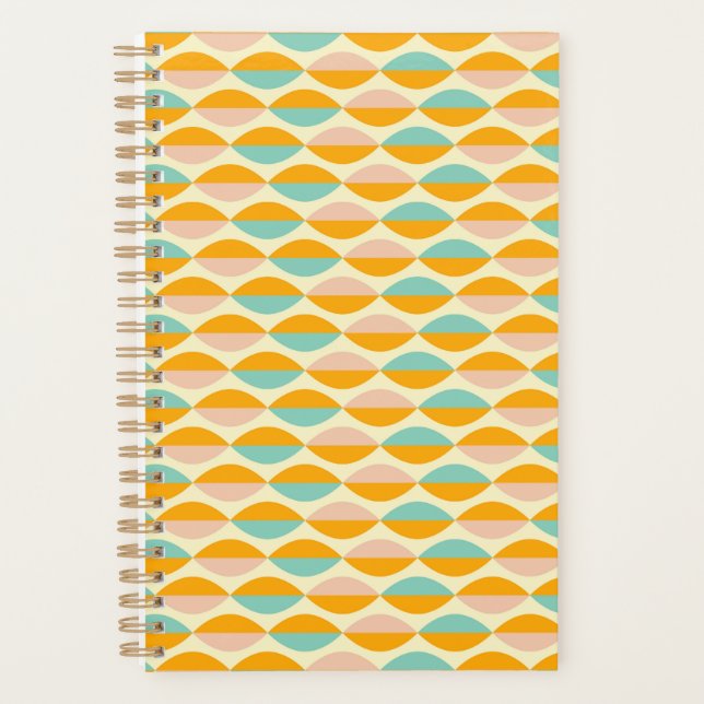 Agenda Repeating geometric pattern in beige background (Anverso)