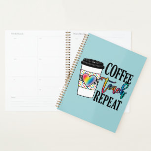 Agenda Repetición de Teach de Café - Vida Divertida Del P
