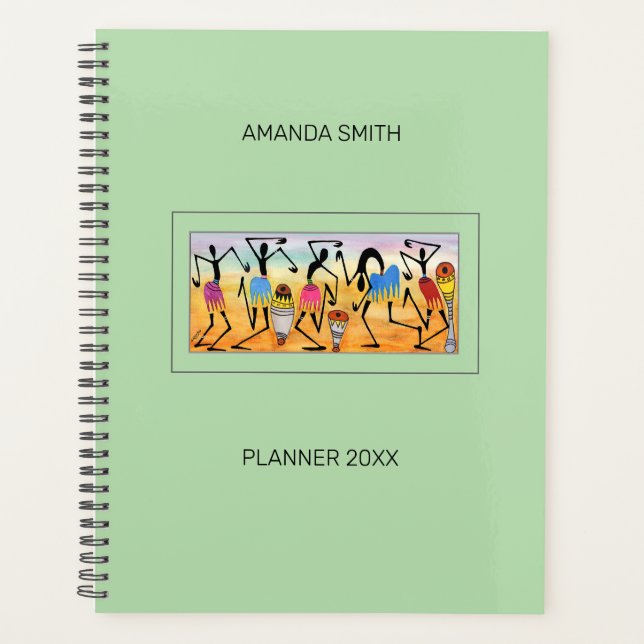 Agenda Resumen, acuarela asombroso ritmo de baile (Anverso)