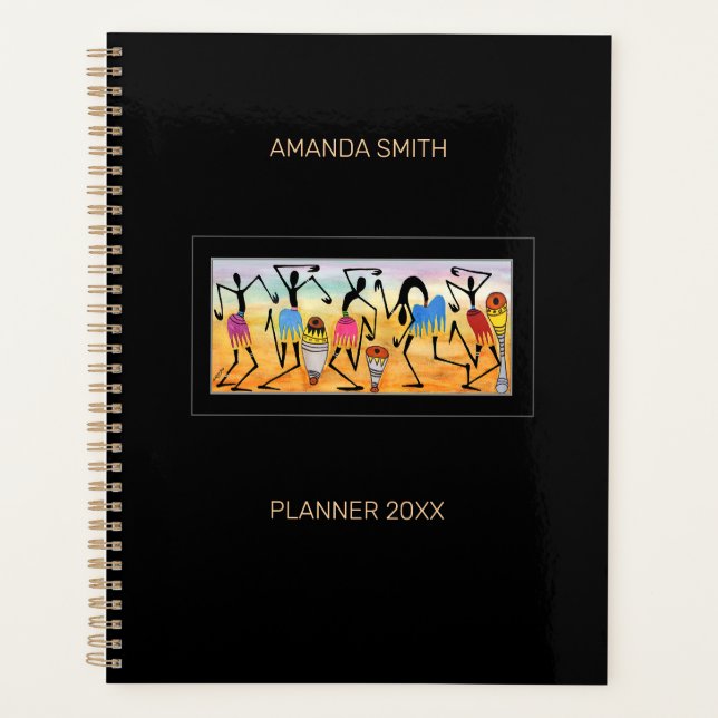 Agenda Resumen, acuarela asombroso ritmo de baile (Anverso)