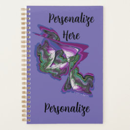 Agenda Resumen Art Periwinkle Purple Green