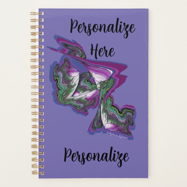 Agenda Resumen Art Periwinkle Purple Green (Anverso)
