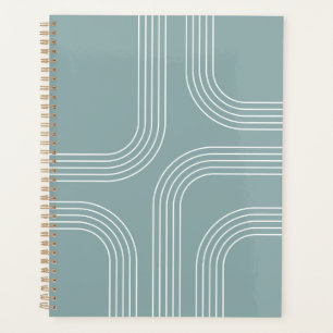 Agenda Resumen arte de línea de estilo de Mid Century