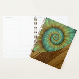 Agenda Resumen Arte de naturaleza espiral verde