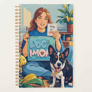 Agenda Resumen Cartoon perro mamá cachorro